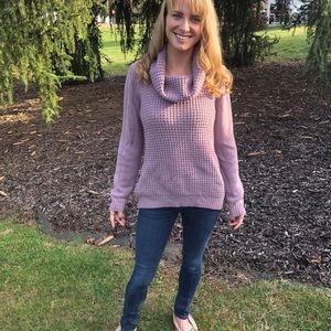 Lavender cowl neck Forever 21 Sweater